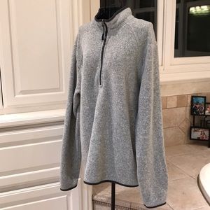 1/4 zipper, fleece lined pullover